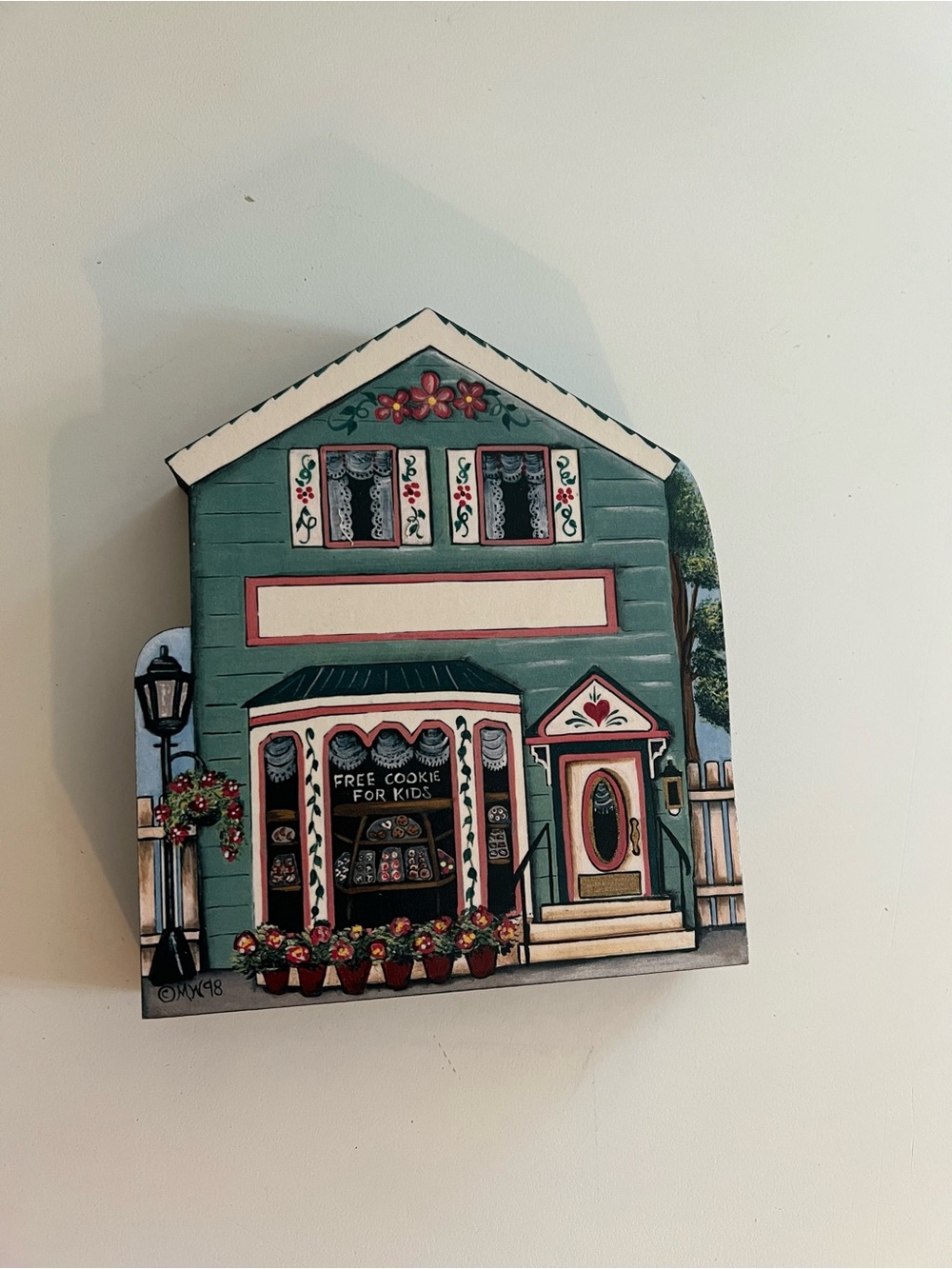 Vintage Brandywine Woodcrafts Cookie Shop Bakery Signed MW 98 Wooden Decor